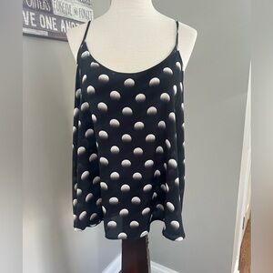 Nwt Apt.9 Polka Dot Black and White Sheer Lightweight Women's Top sz.XL